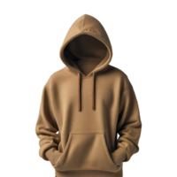 Realistic hoodie or hoody for man. Men sweatshirt with long sleeves and drawstring, muff or kangaroo pocket. Mockup of male jacket or sweater with hood. Front and back of sport or urban uniform png