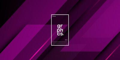 Modern abstract dark purple gradient illustration background with 3d look and simple pattern. Cool design and luxury. Eps10 vector