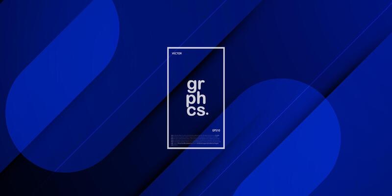 Abstract dark blue gradient illustration background with 3d look rectangle blue simple pattern. dynamic background design. luxury style. Eps10 vector