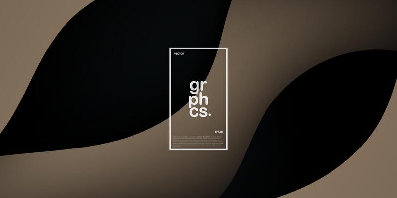 Dark wave background. Abstract paper cut. Abstract soft gradient waves. Wavy banners. Color geometric form. Wave paper cut. Eps10 Vector illustration