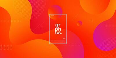 Dynamic orange and purple gradient textured background design in 3D style with orange color. Eps10 vector