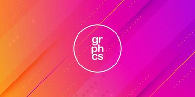 Colorful orange and purple gradient abstract illustration background with 3d look simple line and shadow pattern. Futuristic design and luxury. Eps10 vector