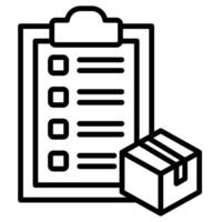 Asset Inventory icon line vector illustration