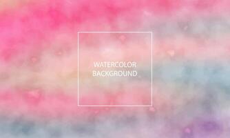 gradient abstract textured pastel watercolor background with beauty colorful color vector