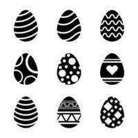 icon vector egg easter with black color. eps 10