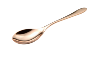 AI generated Gold Spoon On Transparent Background png