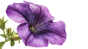 AI generated Purple Petunia on Transparent Background png