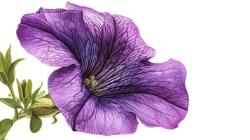 ai gegenereerd Purper petunia Aan transparant achtergrond png