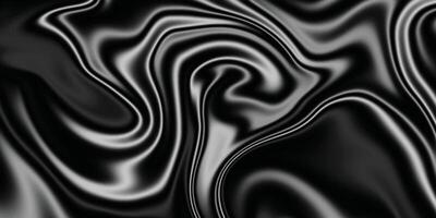 Abstract flowing liquid curve line. Silver black metallic. Modern fluid background. Black and silver background. Beautiful Marbling liquify. vector