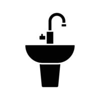 lavabo icono vector diseño modelo sencillo y limpiar