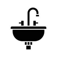 lavabo icono vector diseño modelo sencillo y limpiar