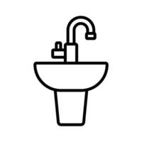 lavabo icono vector diseño modelo sencillo y limpiar