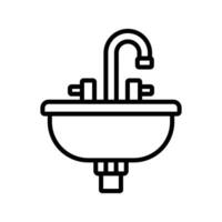 lavabo icono vector diseño modelo sencillo y limpiar