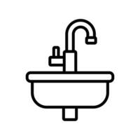 lavabo icono vector diseño modelo sencillo y limpiar