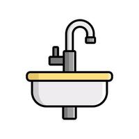 lavabo icono vector diseño modelo sencillo y limpiar