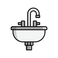 lavabo icono vector diseño modelo sencillo y limpiar