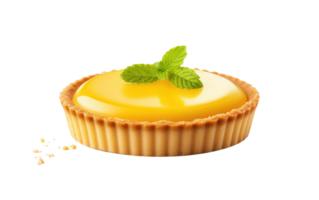 AI generated Lemon Tart On Transparent Background png