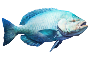 ai gegenereerd bultkop wrasse Aan transparant achtergrond. png