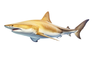 AI generated Lemon Shark Image On Transparent Background. png