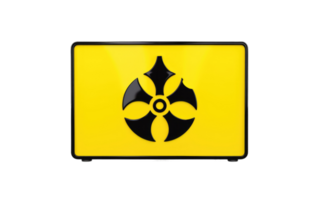 AI generated Warning Sign for Biological Threats On Transparent Background png