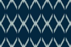 Traditional Ethnic ikat motif fabric pattern geometric style.African Ikat embroidery Ethnic oriental pattern blue background wallpaper. Abstract,vector,illustration.Texture,frame,decoration. vector