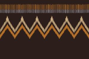 Traditional Ethnic ikat motif fabric pattern background geometric .African Ikat embroidery Ethnic oriental pattern brown background wallpaper. Abstract,vector,illustration.Texture,frame,decoration. vector