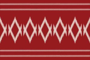 Traditional Ethnic ikat motif fabric pattern geometric style.African Ikat embroidery Ethnic oriental pattern red background wallpaper. Abstract,vector,illustration.Texture,frame,decoration. vector