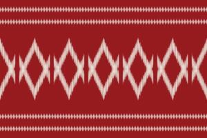 Traditional Ethnic ikat motif fabric pattern geometric style.African Ikat embroidery Ethnic oriental pattern red background wallpaper. Abstract,vector,illustration.Texture,frame,decoration. vector