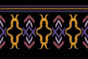 tradicional étnico ikat motivo tela antecedentes modelo geométrico .africano ikat bordado étnico oriental modelo negro antecedentes fondo de pantalla. resumen,vector,ilustración.textura,marco,decoración. vector