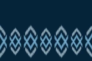 Traditional Ethnic ikat motif fabric pattern geometric style.African Ikat embroidery Ethnic oriental pattern blue background wallpaper. Abstract,vector,illustration.Texture,frame,decoration. vector