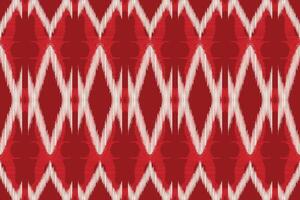 Traditional Ethnic ikat motif fabric pattern geometric style.African Ikat embroidery Ethnic oriental pattern red background wallpaper. Abstract,vector,illustration.Texture,frame,decoration. vector