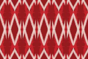 Traditional Ethnic ikat motif fabric pattern geometric style.African Ikat embroidery Ethnic oriental pattern red background wallpaper. Abstract,vector,illustration.Texture,frame,decoration. vector