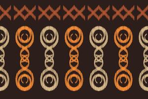 Traditional Ethnic ikat motif fabric pattern background geometric .African Ikat embroidery Ethnic oriental pattern brown background wallpaper. Abstract,vector,illustration.Texture,frame,decoration. vector