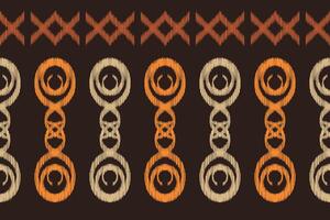 Traditional Ethnic ikat motif fabric pattern background geometric .African Ikat embroidery Ethnic oriental pattern brown background wallpaper. Abstract,vector,illustration.Texture,frame,decoration. vector