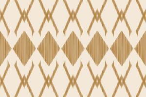 Traditional Ethnic ikat motif fabric pattern background geometric .African Ikat embroidery Ethnic pattern brown cream background wallpaper. Abstract,vector,illustration.Texture,frame,decoration. vector