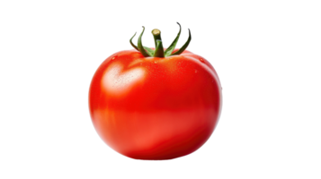 ai generado Fresco rojo tomate en transparente antecedentes png