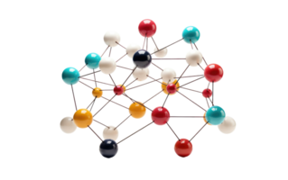 ai généré 3d atomique modèle sur transparent Contexte png