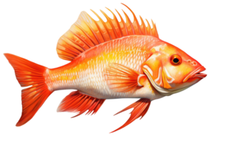 AI generated Underwater Hogfish On Transparent Background. png