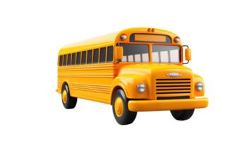 ai genererad skola buss illustration på transparent bakgrund png