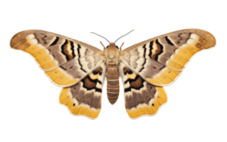 AI generated Moth Portrait On Transparent Background. png