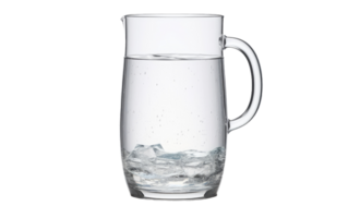 ai generiert Kristall klar Glas Wasser Krug auf transparent Hintergrund png