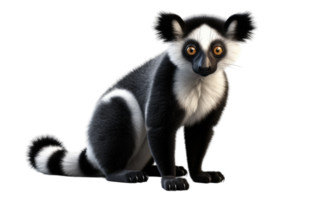 AI generated Indri Monkey On Transparent Background. png