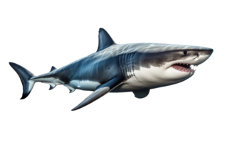 AI generated Great Shark On Transparent Background. png