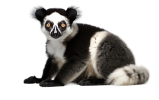 AI generated Indri Monkey Image On Transparent Background. png