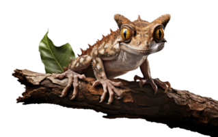 AI generated Gecko Elegance On Transparent Background. png