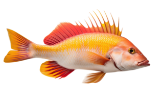 AI generated Hogfish Portrait On Transparent Background. png