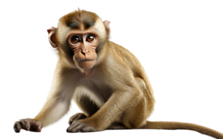 AI generated Monkey Portrait On Transparent Background. png