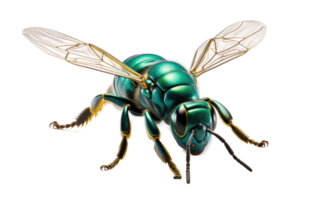 AI generated Vibrant Orchid Bee On Transparent Background. png
