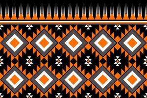 geométrico étnico oriental sin costura modelo. lata ser usado en tela diseño para ropa, textil, envase, fondo, fondo de pantalla, alfombra, bordado estilo vector