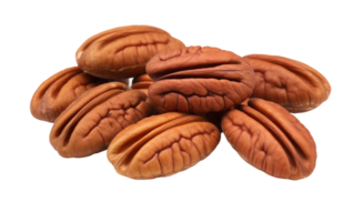 ai generado nueces pecanas imagen en transparente antecedentes png